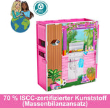 Barbie-Puppenhaus Spielset, Ferienhaus mit 4 Spielbereichen, darunter Küche, Badezimmer, Schlafzimmer en Lounge, 11 Deko-Zubehörteile, HRJ76