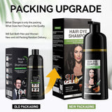 Instant Zwart Haar Shampoo, Natuurlijke Haarverf Shampoo, 100% Grijsdekking - Gemakkelijk en Snel, Semi Permanente Kleur voor Zwart Haar, Haarverf Shampoo voor Mannen en Vrouwen Haarverf Naty Shop
