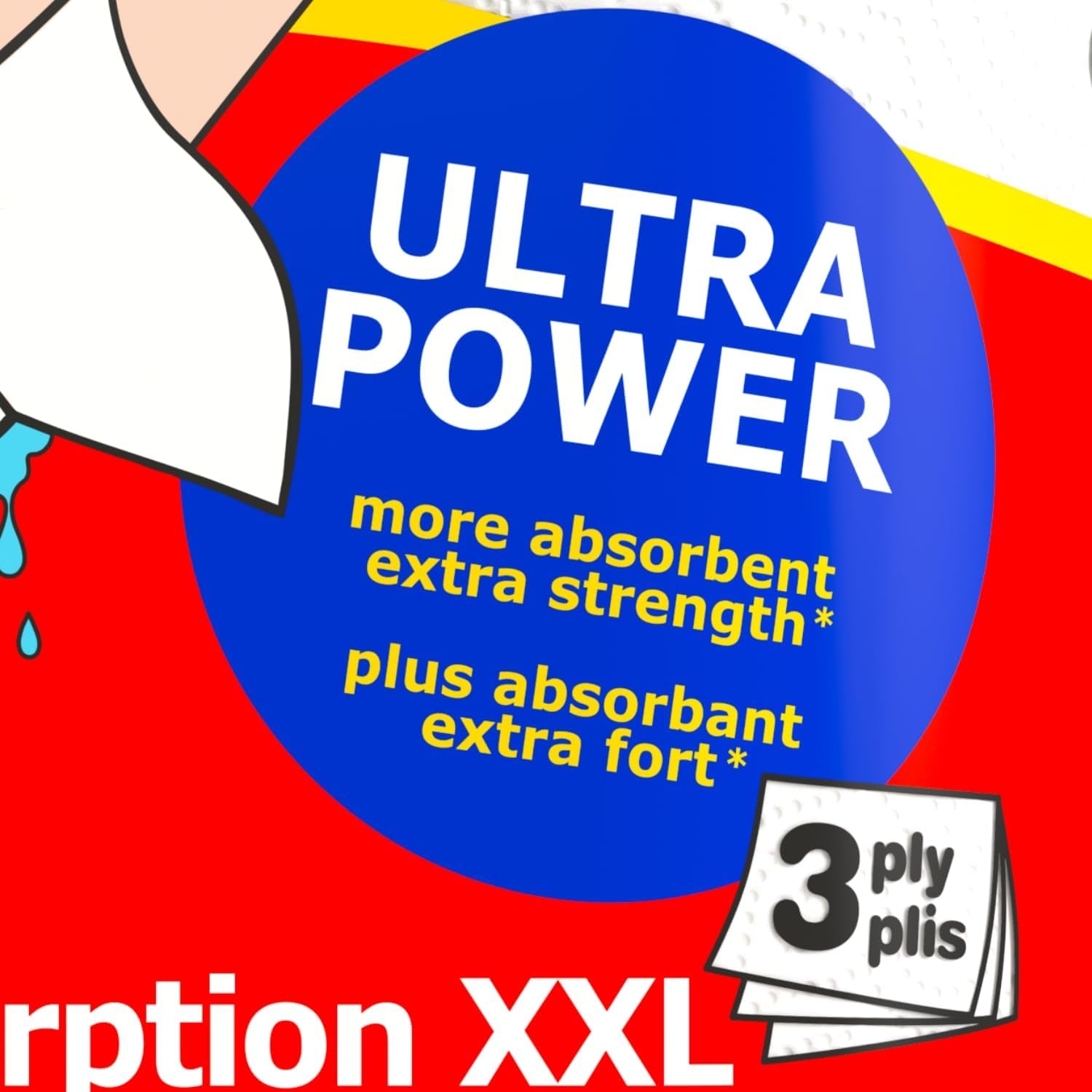 Keukenrollen Renova Renova Ultrapower | 24 XXL-rollen = 60 standaardrollen | 3 ultra-absorberende lagen met maximale weerstand | Fsc-gecertificeerd papier