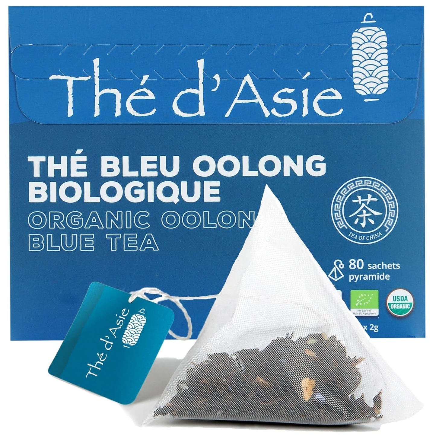 Khla - Bio Oolong Thee 100 G - Blauwe thee - Natuurlijke losse thee - Biologische Aziatische thee - Los en gesneden - Kruiden- en geïnfuseerde thee - Uit China