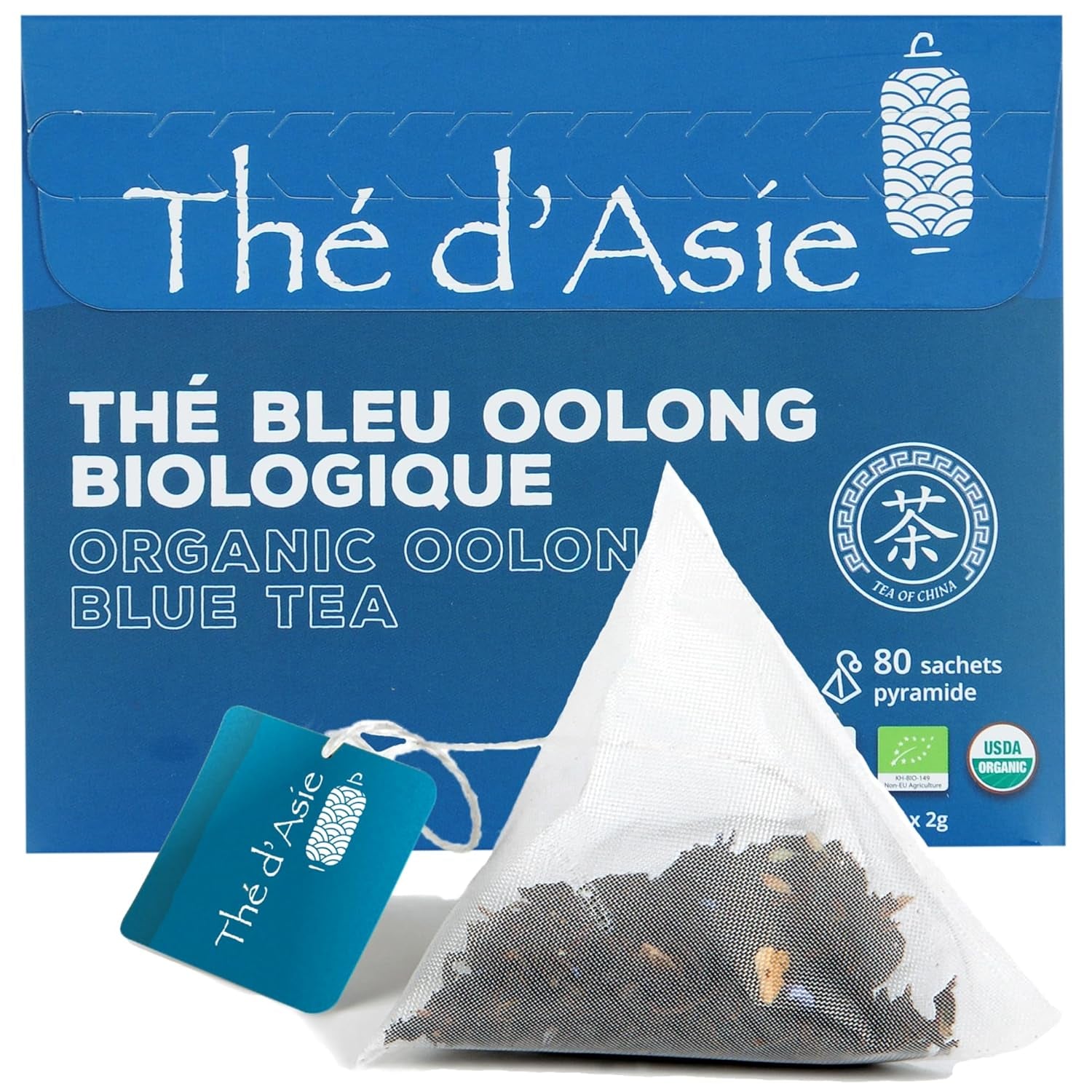 Khla - Bio Oolong Thee 100 G - Blauwe thee - Natuurlijke losse thee - Biologische Aziatische thee - Los en gesneden - Kruiden- en geïnfuseerde thee - Uit China