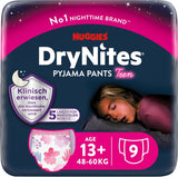 Huggies DryNites Nachtelijke bedplasluiers voor meisjes van 13 tot ongeveer 17 jaar (48-60 kg) Maandpakket van 27 stuks (3x9) Pantyluiers