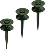 Set van 3 slanggeleiders, groen, 24 x 9 cm | Tuinslang- en kabelgeleider met grondanker | Slanghaspel voor het beschermen van bloembedden en huismuren | Haspel voor tuinslang en kabel