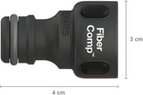 Fiskars kraanconnector, voor kranen, Ø 21 mm (G 1/2"), FiberComp, universele maat, 10 g, zwart/oranje, 1027053