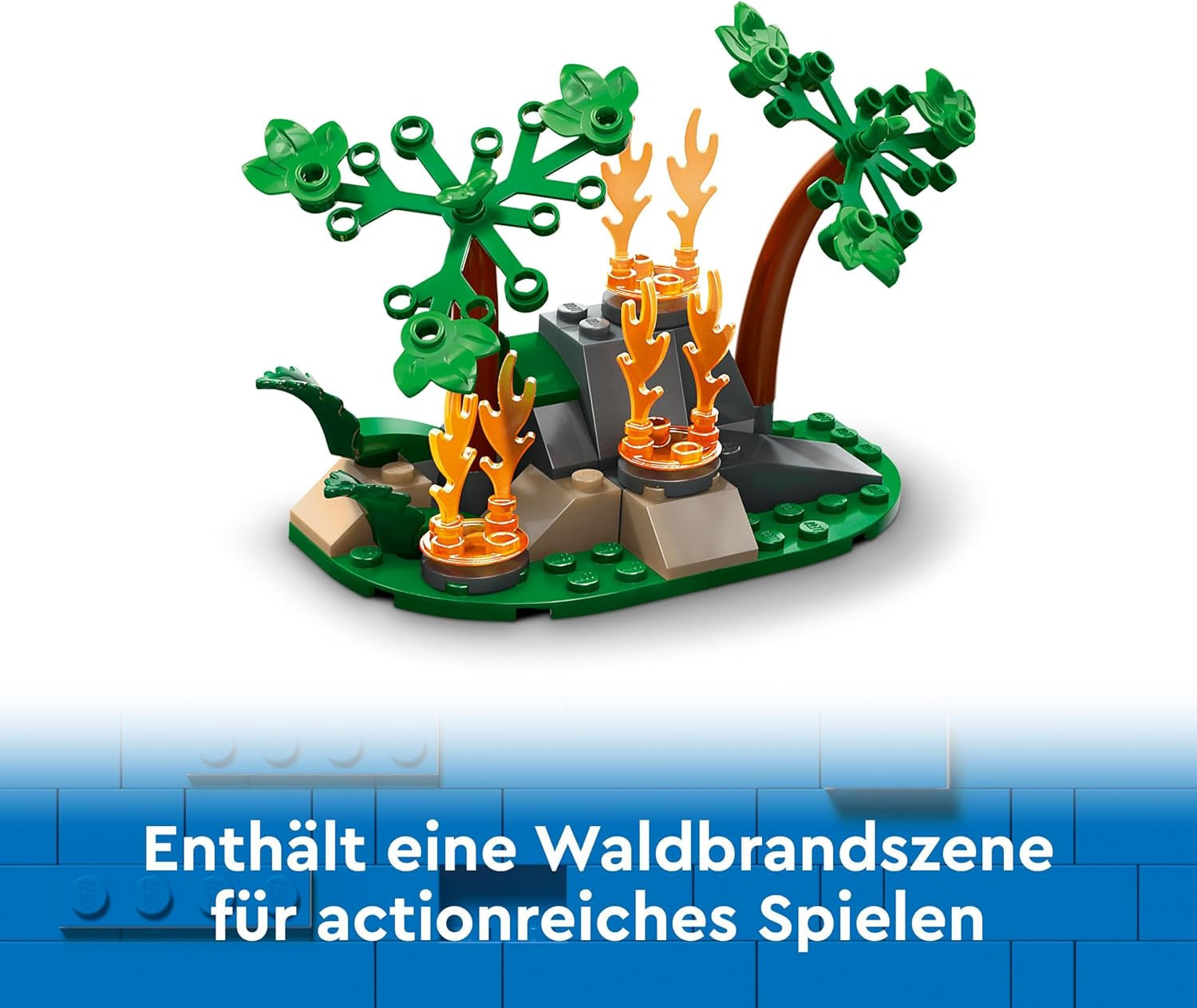 LEGO City Brandweervliegtuig, Kinderspeelgoedvliegtuig brandweerset, bouwset met 3 brandweerfiguren en vuurdecoratie, uitstekend cadeau-idee voor jongens en meisjes vanaf 6 jaar 60413 Bouwsets Besuche den LEGO-Store