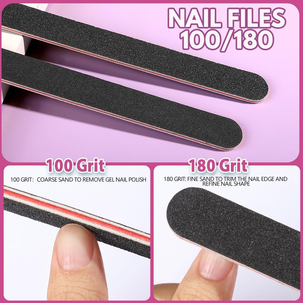 FANDAMEI 20 Stücke Buffer Für Nagel, Nagelfilen Für Gelnägel, Profi Nagelfeile 100/180, Polierfeile Fingernägel, Filen Für Gelnägel, manicure- en pedicureset
