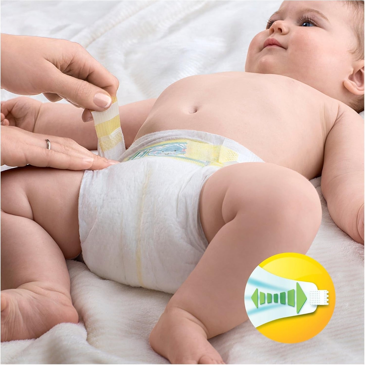 Pampers Premium Protection luiers voor nieuwe baby's, Jumbo-verpakking, maat 1, 72 stuks