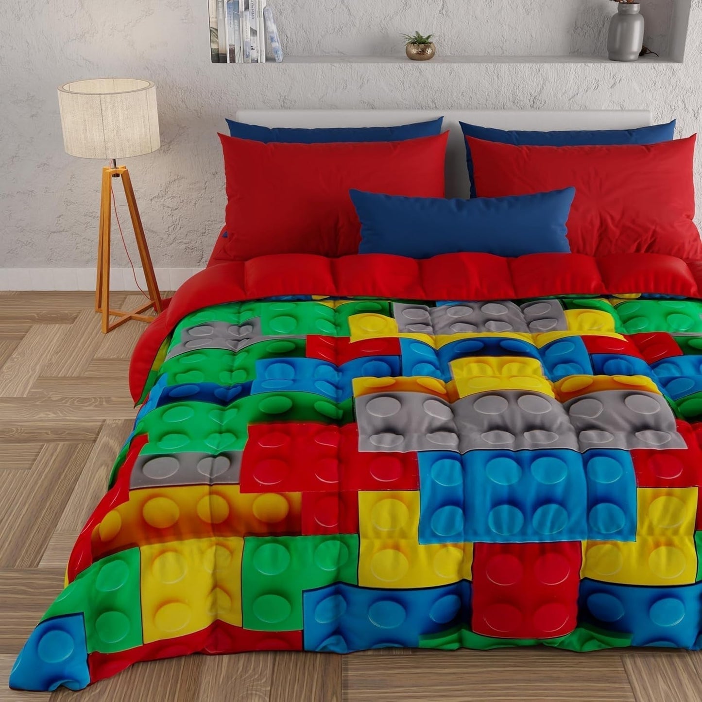 PETTI Artigiani Italiani - Winterquilt, Winterquilt, Eenvoudige quilt, Dubbelzijdig, Monocolor en digitaal printen, 100% hypoallergene microvezel, Made in Italy