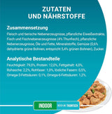 PURINA ONE Indoor Formula nat kattenvoer, zachte stukjes in saus voor zelfgemaakte katten met tonijn, 26 stuks (26 x 85 g)