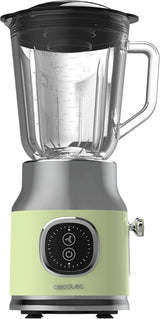 Cecotec Keukenmixer Retro Retrotwist Groen. 800W maximale Leistung, Pulse-functie, 4-Klingen-Messer Mit Schwarzer Titanbeschichtung en 1L Krug, Vintage-Design in Grün Kitchen Naty Shop