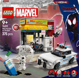 LEGO Marvel Spider-Vers: Miles Morales Vs. Spot - Superheldenspeelset met speelgoedauto - 4 minifiguren en minimarkt - Cadeau voor jongens en meisjes vanaf 9 jaar 76311 Bouwsets Besuche in LEGO-Store