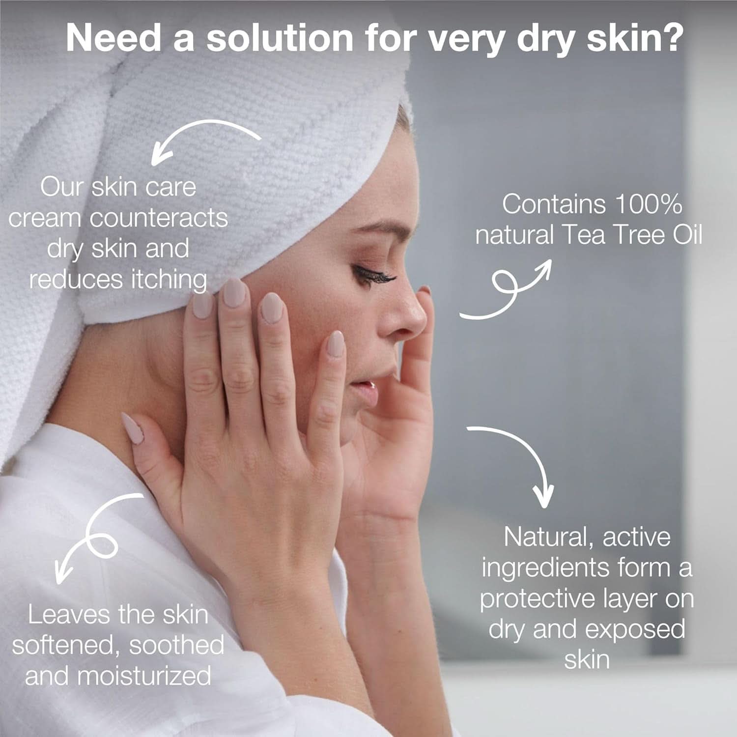 Huidverzorgende crème voor de zeer droge huid, 100 ml Cosmetica en Beauty Naty Shop