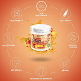 Ironmaxx Phantasty - Romige perzik 250G dosis | Veganistische Geschmackspulver Mit Echten Frucht- Oder Nussstückchen | Perfekter Zuckerersatz Zoetstoffen Naty Shop