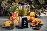 CR 4077 Standmixer Met 1,5L Glashouder, Smoothie Maker, Hochleistungsmixer, Mahlung, Eis-Zerkleinerung, Pulsfunktion, Edelstahlklingen, 2 Geschwindigkeiten, 1000W, Schwarz/Silber Kitchen Naty Shop