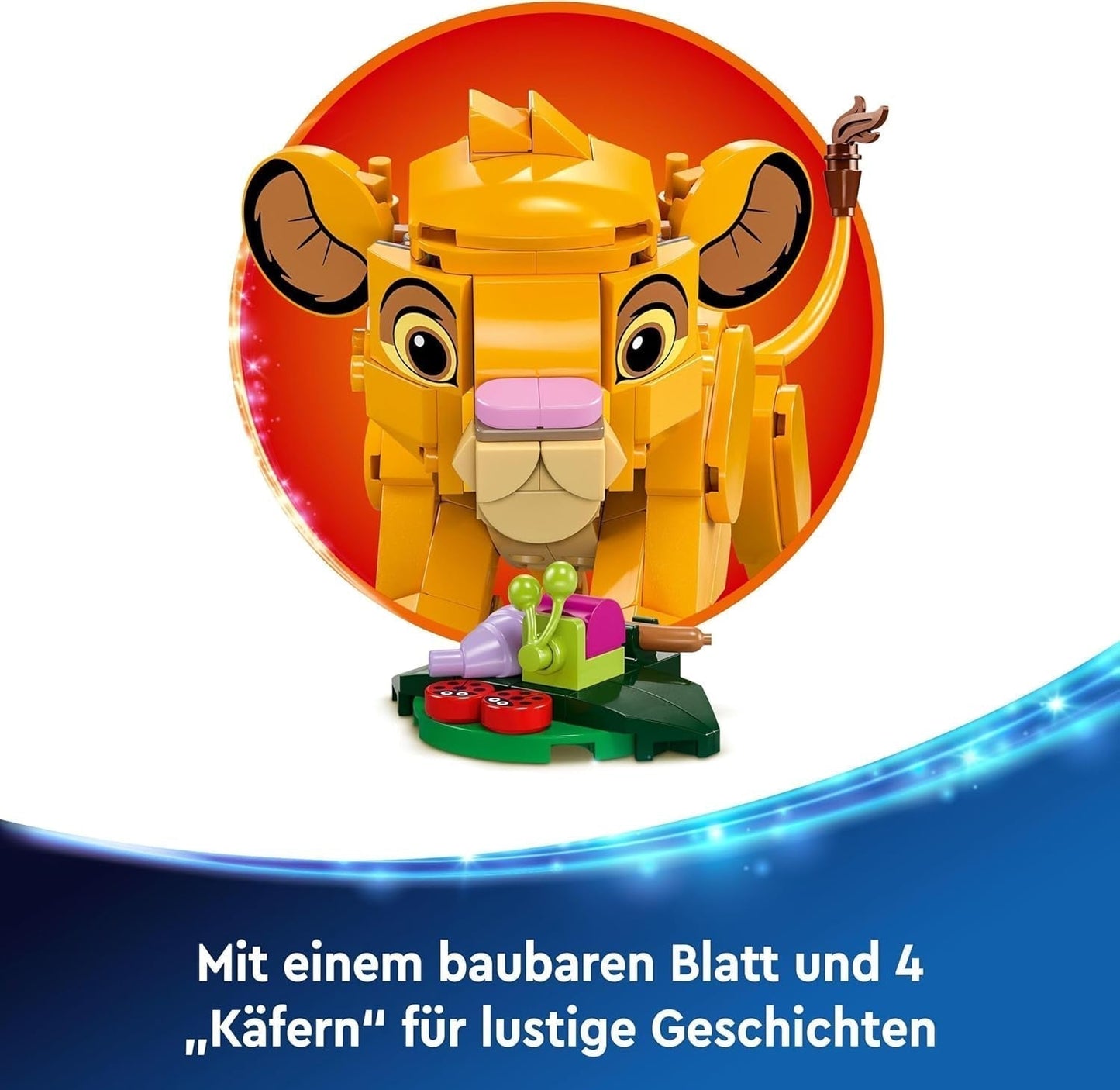 LEGO Ç€ Disney Simba, de welp van de leeuwenkoning, bouwspeelgoed voor kinderen, fantasiespeelset met de figuur van de leeuw, cool cadeau-idee voor meisjes en jongens vanaf 6 jaar, kinderspeelgoed 43243 Bouwsets Beuche den LEGO-Store