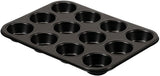 , Vorm 6 muffins 18,5x27cm, zwart Vormen en bakplaten Naty Shop 12 Muffins