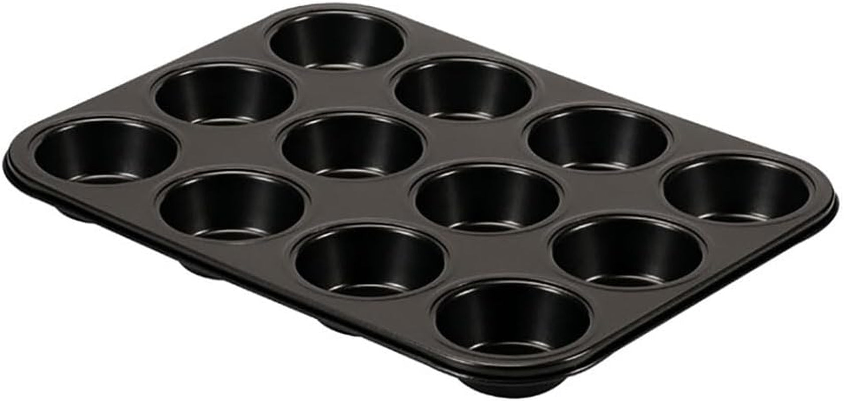 , Vorm 6 muffins 18,5x27cm, zwart Vormen en bakplaten Naty Shop 12 Muffins