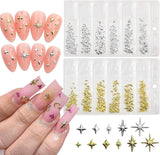 400 stuks Stern Nail Charms Goud Zilver, Charms Nägel Zubehör, Nagel Deko, Nail Art Zubehör, Nagel Charms, Nagel Steine, Nail Design, Charms Für Nägel