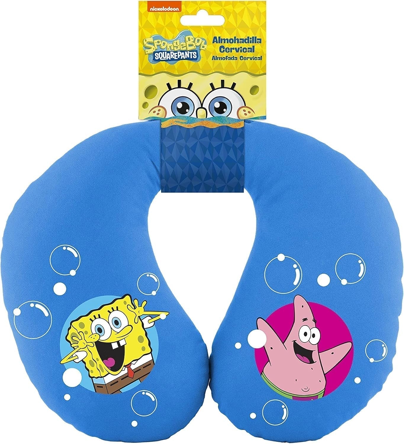 Bob Esponja Spongebob nekkussen voor kinderen. Super comfortabel reizen, blauwe reiskussens van Naty Shop