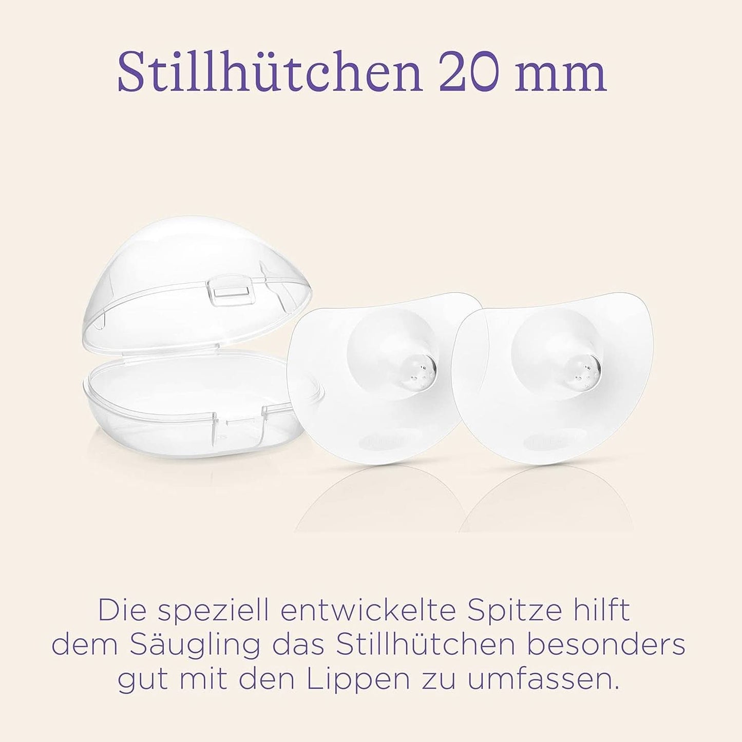Lansinoh Stillhütchen 20 mm (Größe 1), 2 Stück Inkl. Opbergdoos - Angenehmes Tragegefühl - Trotz Anlegeschwierigkeiten Weiter Stillen Accessoires Voeding en borstvoeding Bebe Naty Shop
