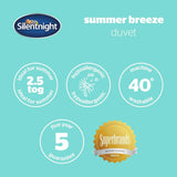 Silentnight Summer Breeze dekbed voor eenpersoonsbed 2,5 Tog Lichtgewicht zomerdekbed Ideaal voor warme nachten en warme slaapkamers Hypoallergeen en machinewasbaar eenpersoonsbed 200 x 135 cm Dekbedden en quilts Naty Shop