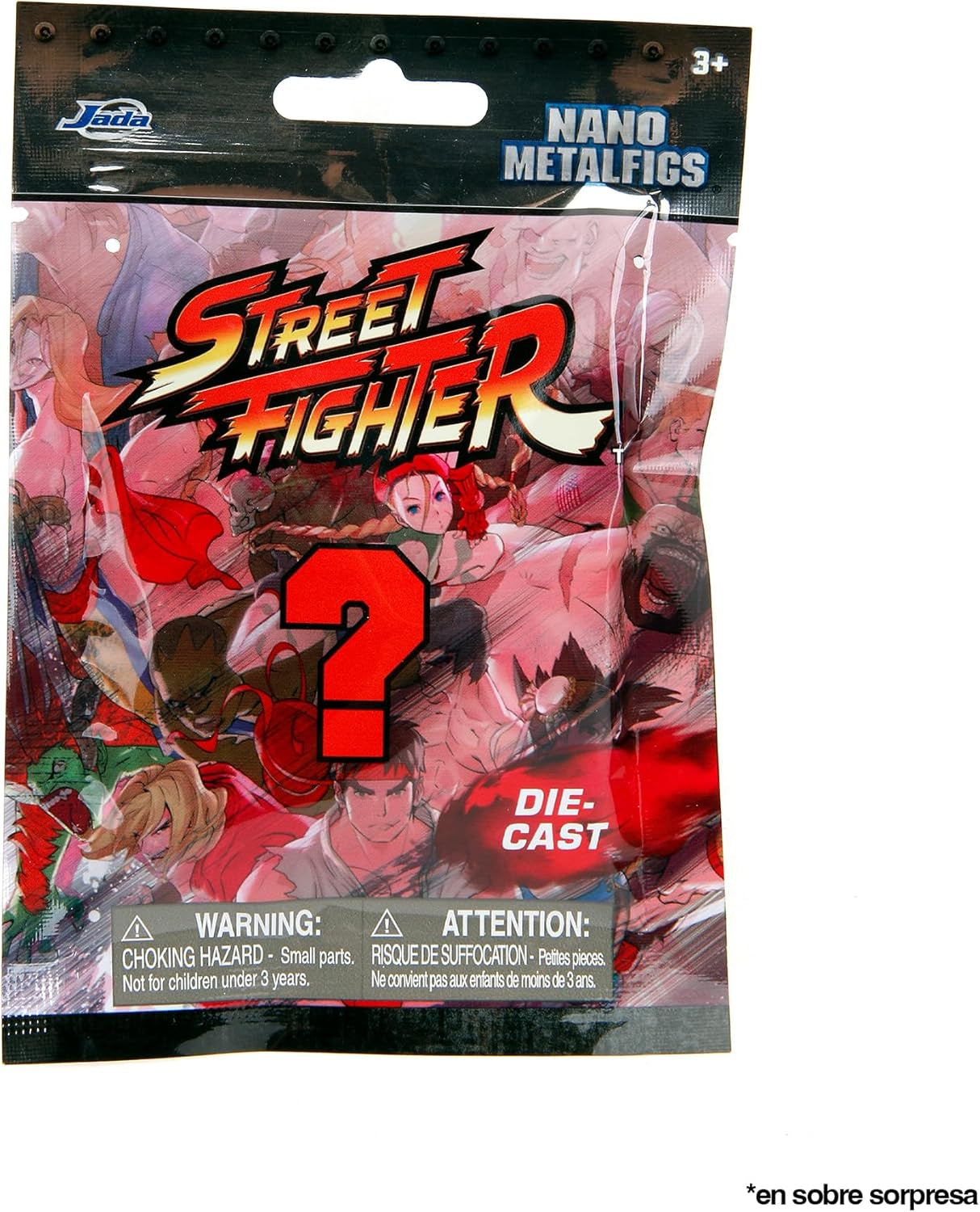 Jada Toys Street Fighter-figuur (1X Mystery Figure in Blind Pack) - Gedetailleerd nano-verzamelfiguur (4 cm), 1 van 13 metalen Street Fighter-figuren voor fans en verzamelaars vanaf 3 jaar, Wave 1-actiefiguren Naty Shop