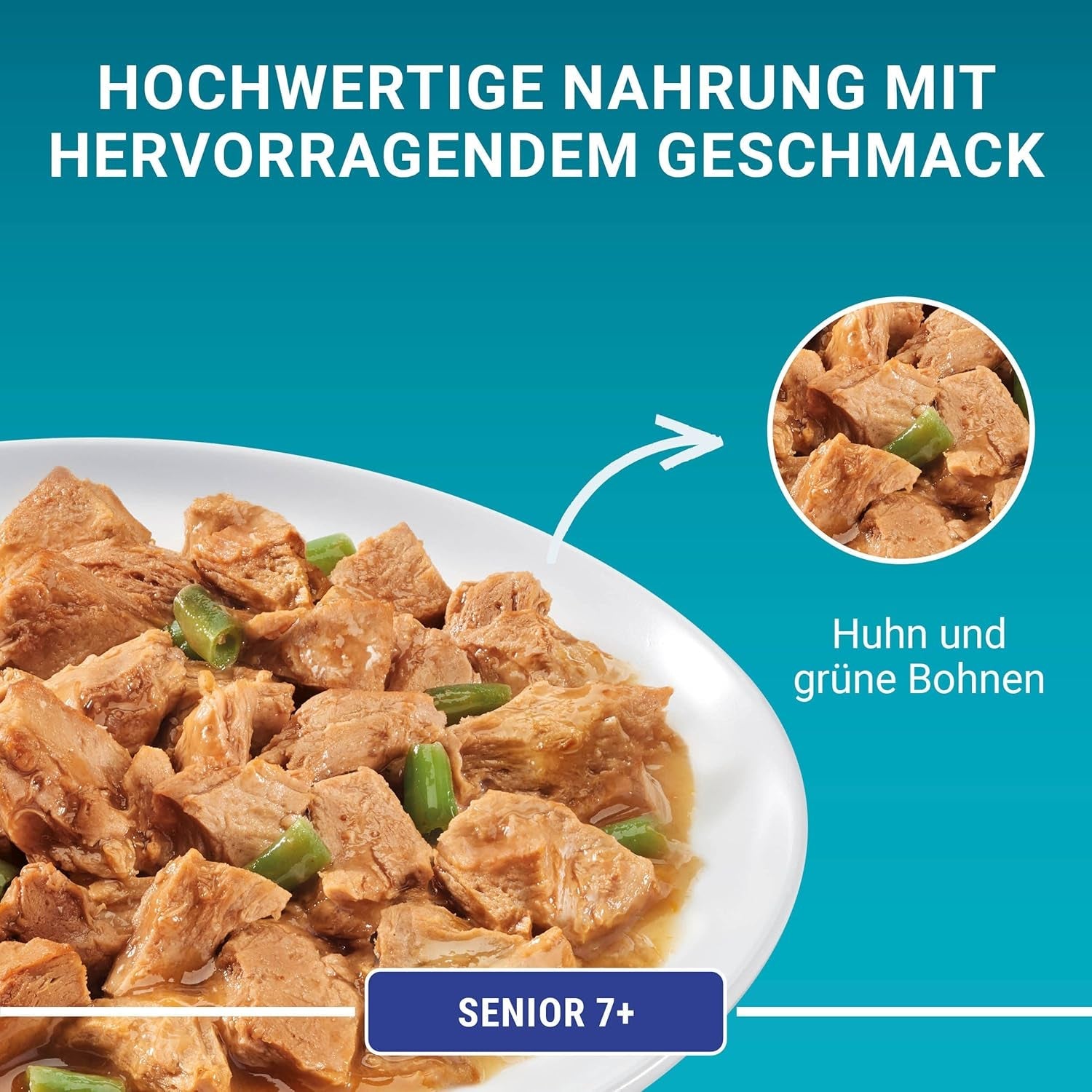 PURINA ONE Senior 7+ nat kattenvoer, malse stukjes in kippensaus, verpakking van 26 (26 x 85 g)