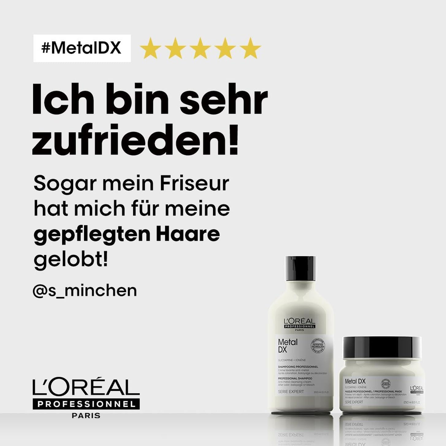 L'Oréal Professionnel Voor gekleurd haar, Stralende kleuren en glans, Expert assortiment, Metal DX Haarmasker Naty Shop