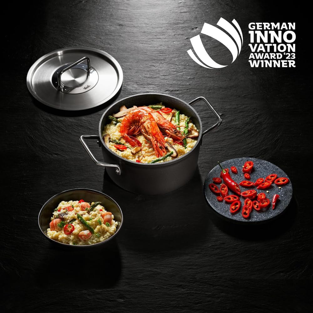 Fissler Adamant, serveerpan, aluminium, antiaanbaklaag, hoge rand, krasbestendig - Inductiepotten en pannen Naty Shop