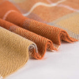 G Lake oranje geruite deken gooien acryl zacht omkeerbaar gekleurde sprei met franjes cadeau voor kerstversiering 127 cm breed x 170,2 cm L-pompoen oranje bedden en dekens G Lake