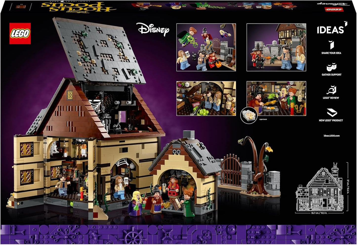LEGO Ideas Hocus Pocus: Heksenhuisset van de Sanderson Sisters, collectie voor volwassenen met huis, 6 minifiguren en accessoires, vrouwelijk en mannelijk 21341 Bouwsets Besuche in LEGO-Store