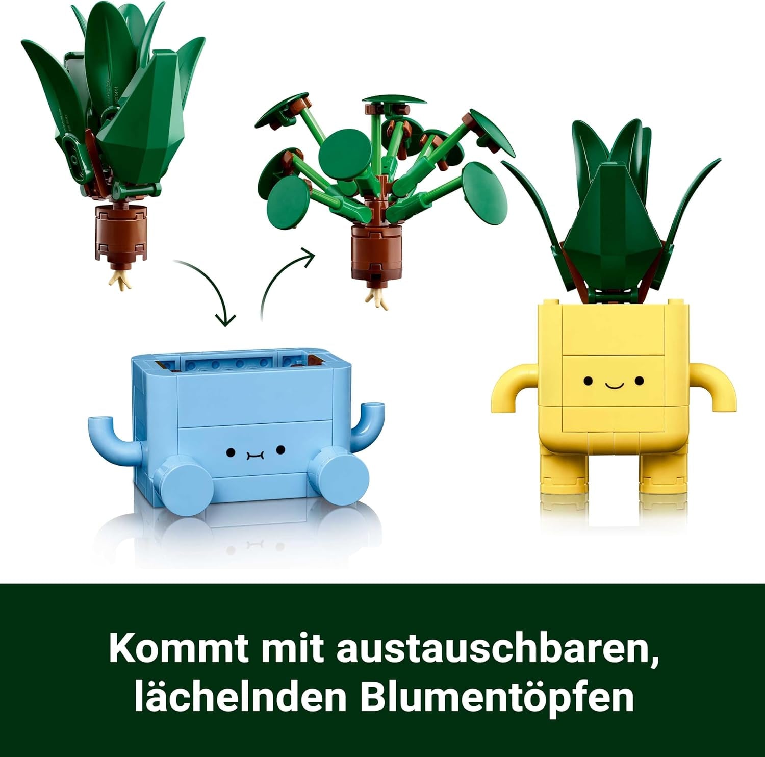 LEGO Botanicals Happy Plants - DIY-set voor kinderen met 2 kunstbloemen en 2 kleurrijke bloempotten met cartoongezichten - Cadeau-idee voor meisjes vanaf 9 jaar - 10349 Besuche bouwsets in LEGO-Store