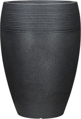 Scheurich Lineo, kunststof plantenbak, zwart graniet, diameter 30 cm, hoogte 24,1 cm, inhoud 11 l.