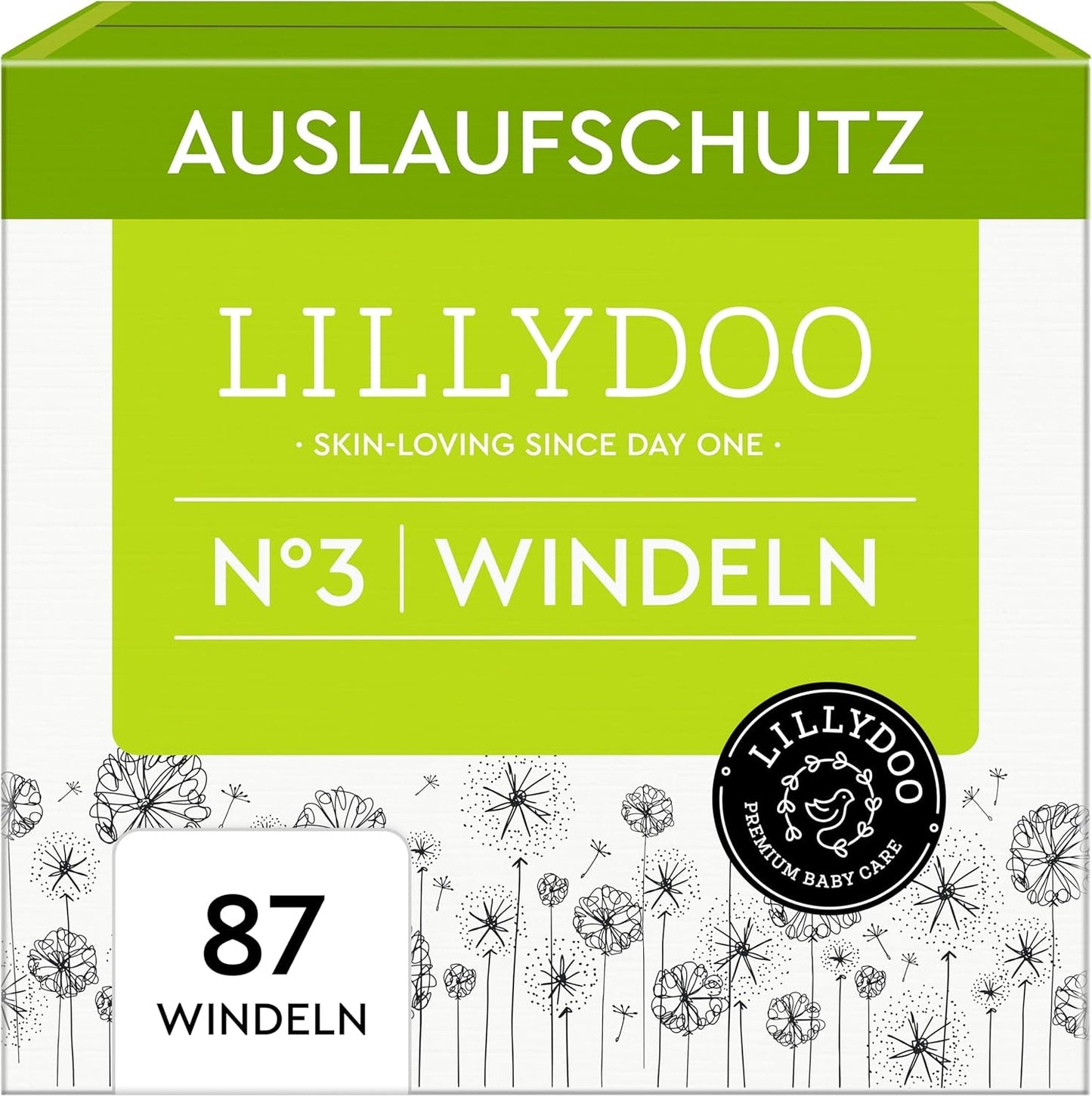 LILLYDOO Babyluiers Huidvriendelijk - Maat 3 (6-10kg), 29 stuks, Betrouwbare lekbescherming, Zacht, Geurvrij en Lotionvrij voor gevoelige huid, Dermatologisch getest
