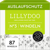 LILLYDOO Babyluiers Huidvriendelijk - Maat 3 (6-10kg), 29 stuks, Betrouwbare lekbescherming, Zacht, Geurvrij en Lotionvrij voor gevoelige huid, Dermatologisch getest