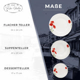 Serviesset voor 6 - 18-delig - Porseleinen serviesset - Witte serviesset - Kom en bordenset - Modern servies - Borden - Serviesgoed - Serviesset voor 6 personen