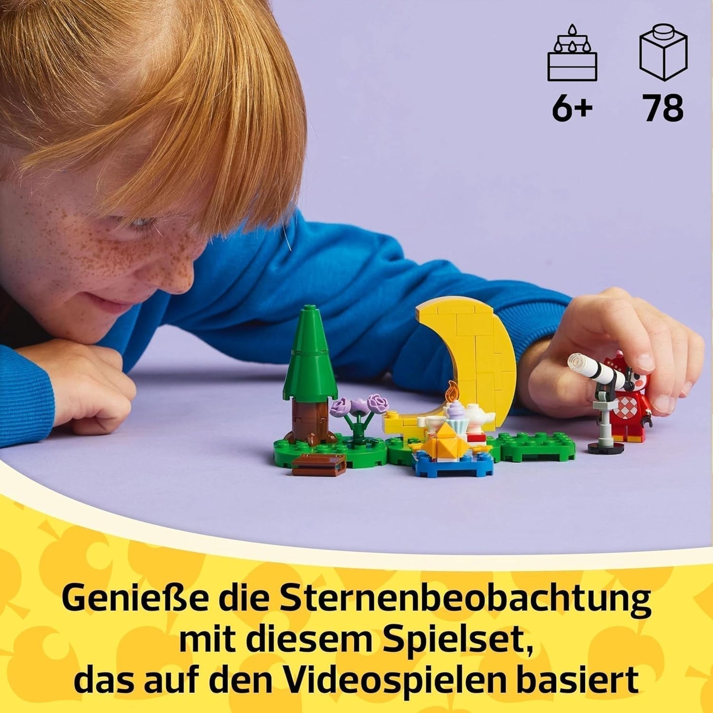 LEGO Animal Crossing Sterrenkijken met Euphemia, bouwset voor kinderen, fantasierijke rollenspel-videogameset, speelgoed voor 6-jarige meisjes en jongens, figuurdierspeelgoed 77053 Bouwsets Besuche den LEGO-Store