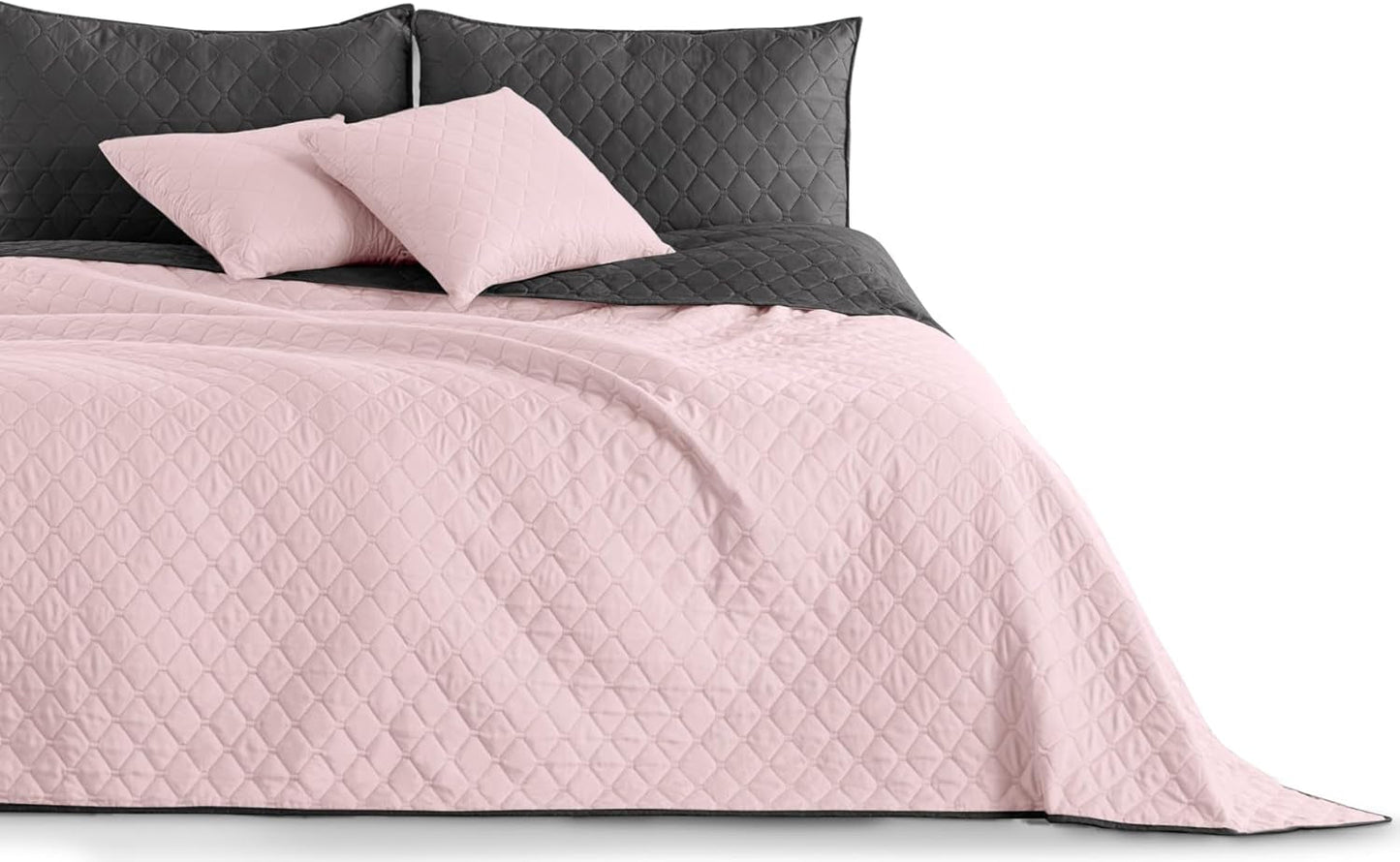 Decoking Sprei 200 X 220 Cm Grafiet Antraciet Zilvergrijs Tweezijdige sprei gemakkelijk te onderhouden Axel Bedden en Dekens Besuche den DecoKing-Store Axel paars antraciet 220 X 240 Cm