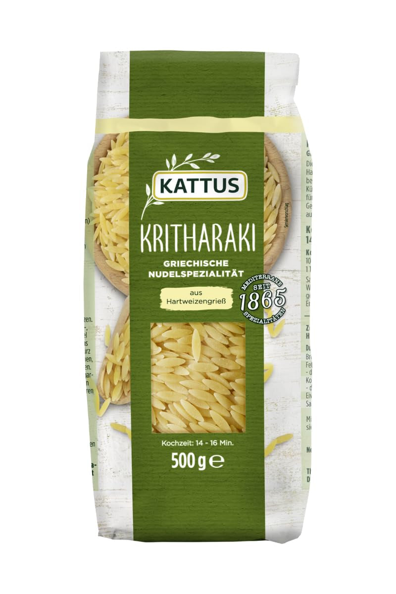 - Kritharaki Nudeln (Reisnudeln/Risoni/Orzo) | Griechische Nudelspezialität uit Hartweizengrieß | 500 g in zak