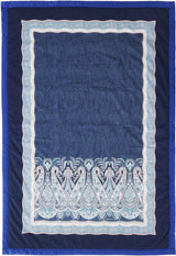 BASSETTI geruit katoen SABBIONETA kleur BLAUW B3 maat 135X190 Dekbedden en dekbedden Naty Shop Blauw 135X190
