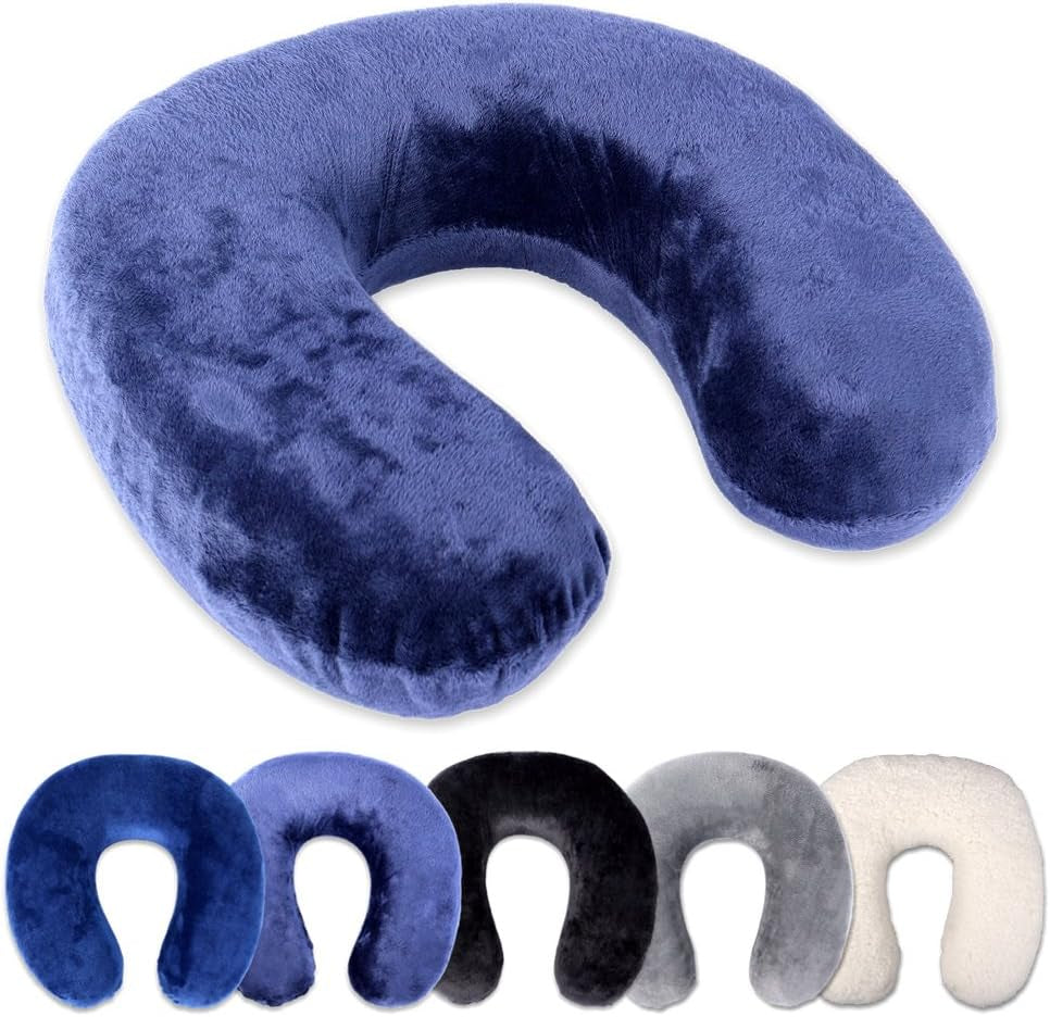 Rocco eK nekkussen, 4 kleuren beschikbaar, reiskussen, neksteunkussen, orthopedisch neksteunkussen, traagschuim