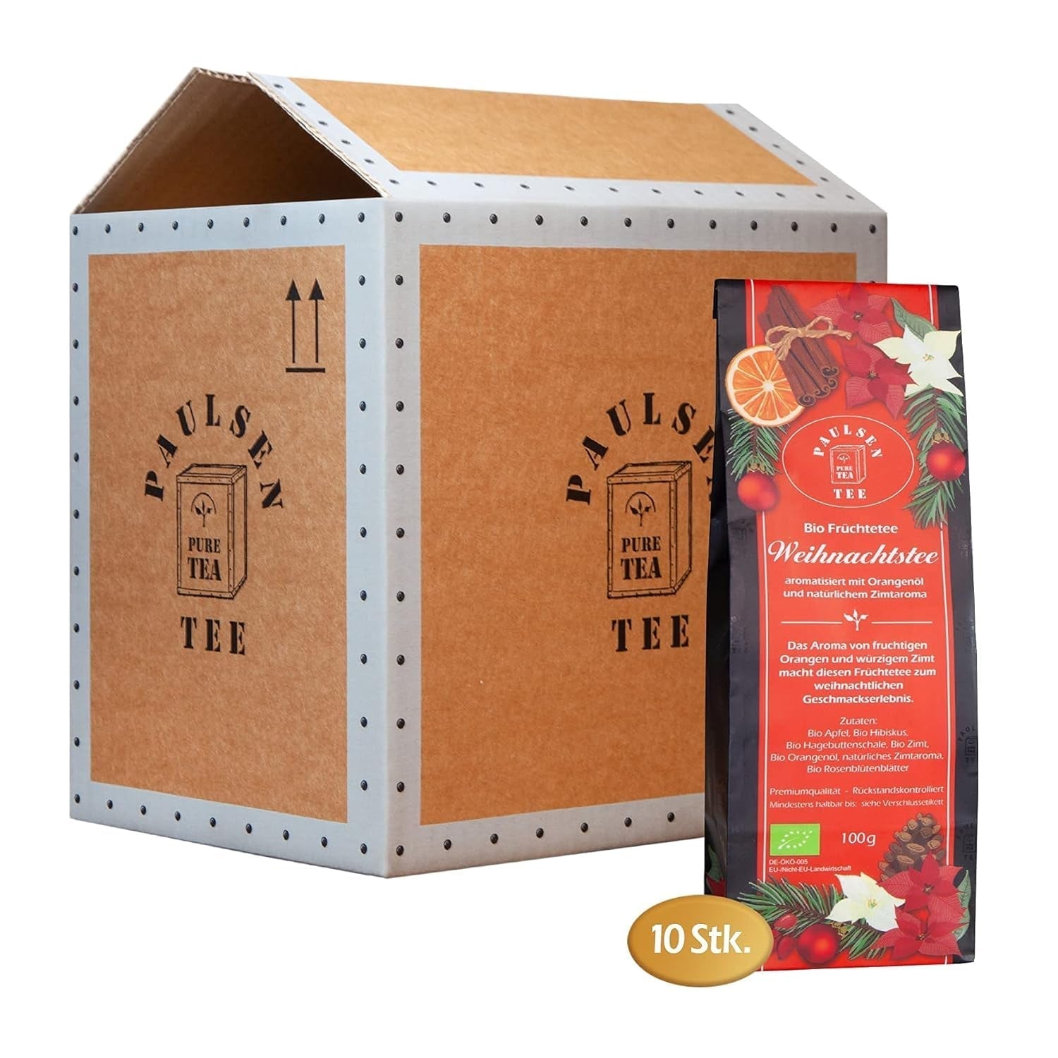 Biologische Kerstthee 10 X 100G, Paulsen Thee Fruitthee Gecontroleerd op residuen