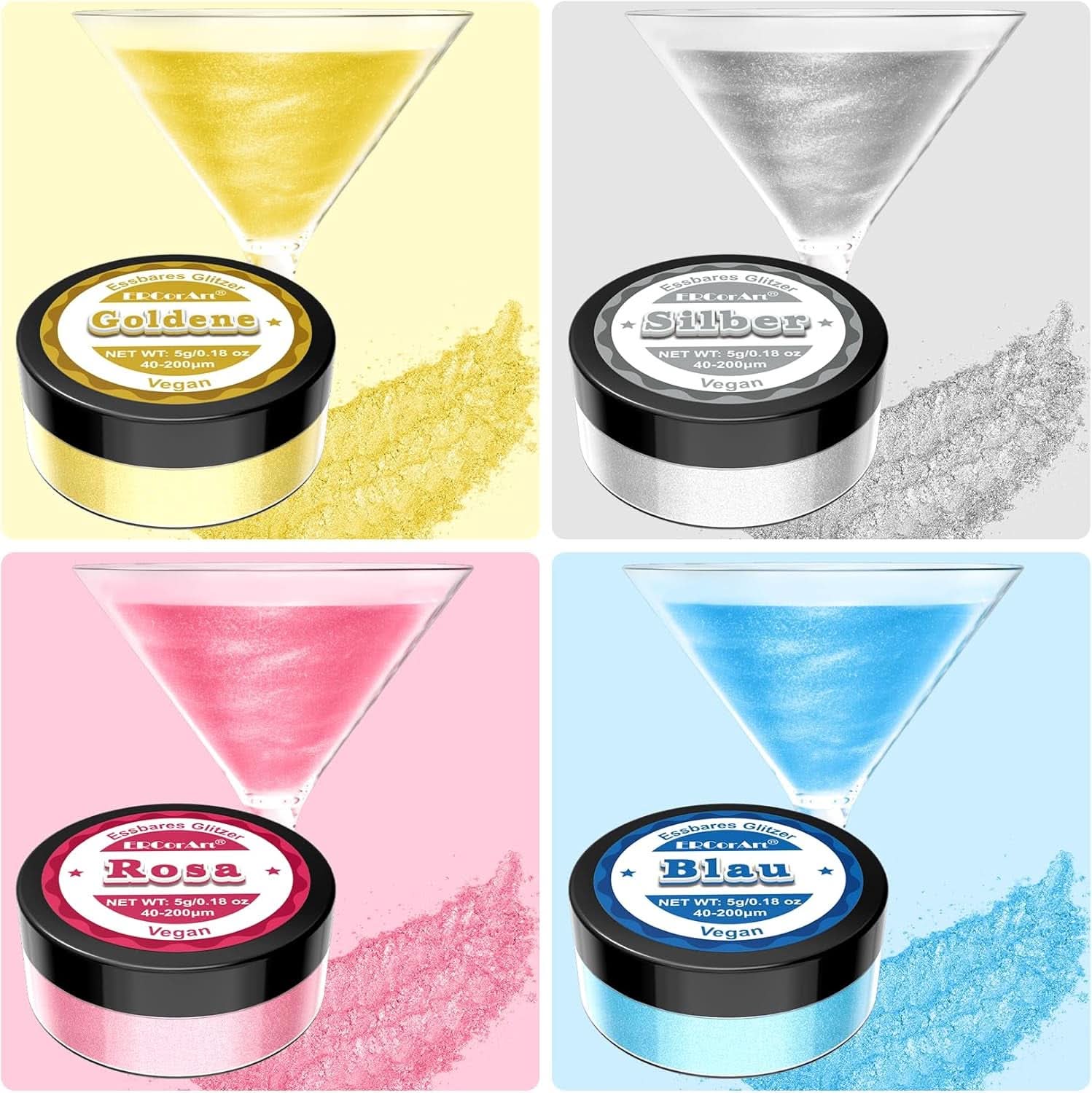 Eetbare glitters, 5 gram Glitter Nati Shop