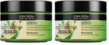 John Frieda - Deep Cleanse & Repair Mask / Treatment - Inhoud: 250 ml - Met hennepzaadolie + voedende avocado - Kalmerend haarmasker voor beschadigd haar Naty Shop haarmasker 250 ml (pak van 2)