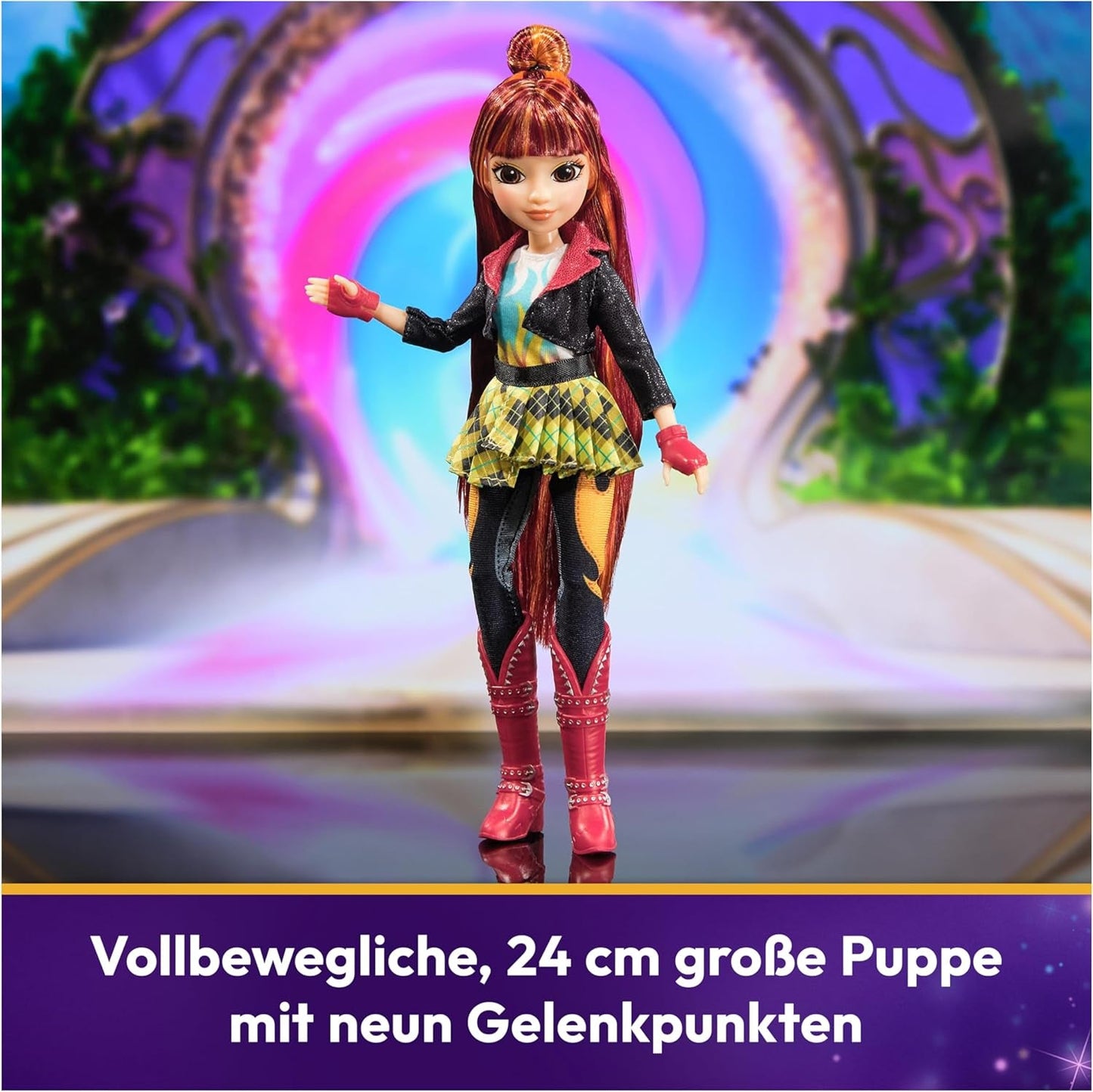 Unicorn Academy Valentina Doll - de originele pop uit de populaire Netflix-serie, is 24 cm hoog en heeft 5 accessoires voor fantasierijk rollenspel, voor kinderen vanaf 4 jaar