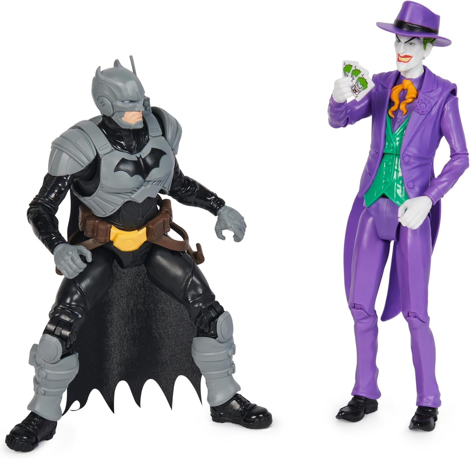 DC Batman Adventures Batman Vs the Joker actiefigurenset, 30 cm - 2 volledig beweegbare figuren met 12 versnellingen voor spannend rollenspel, speelgoed voor 4+ kinderen Actiefiguren Naty Shop
