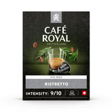 Café Royal Ristretto 36 Kapseln für Nespresso Kaffee Maschine - 9/10 Intensiteit - UTZ-zertifiziert Kaffeekapseln aus Aluminium (Packung mit 3)