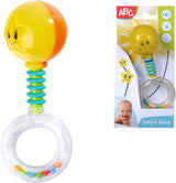 Simba 104010060 - Rammelaar ABC licht op, licht op bij schudden, 14cm, speelgoed voor baby's, rammelaar voor baby's, eerste uitrusting, vanaf 3 maanden, geel Jucarii Bebe Naty Shop