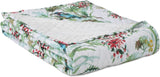 Ameliahome Sprei Sprei 260X280 Cm Dubbelzijdig Onderhoudsvriendelijk Quilten Plantpatroon Vogelpatroon Veelkleurig Kingfisher Bedden en Dekens Besuche den AmeliaHome-Store