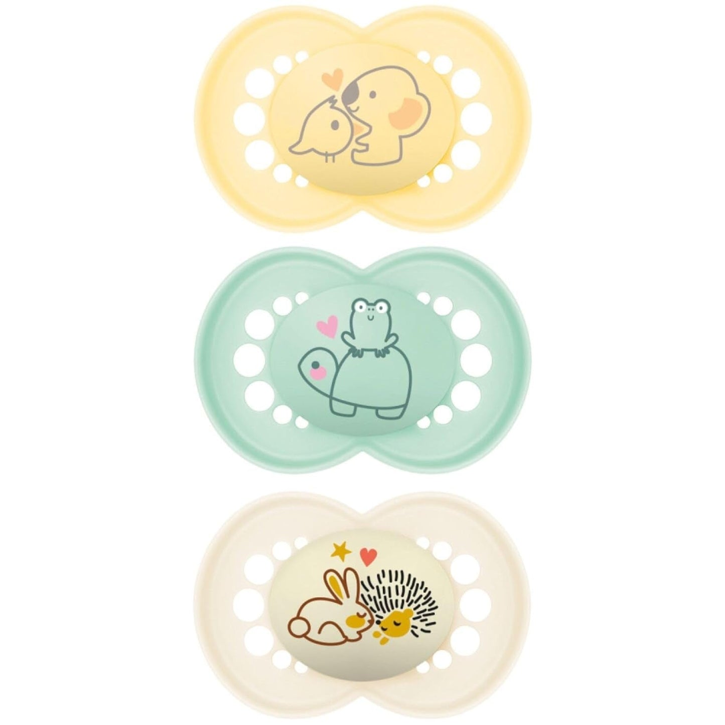 MAMMA | Originele beige fopspeen 18+ maanden (pak van 3) willekeurige kleurkeuze - Ultrazachte symmetrische speen van siliconen - Anatomisch gevormde babyfopspeen voor optimale mondontwikkeling